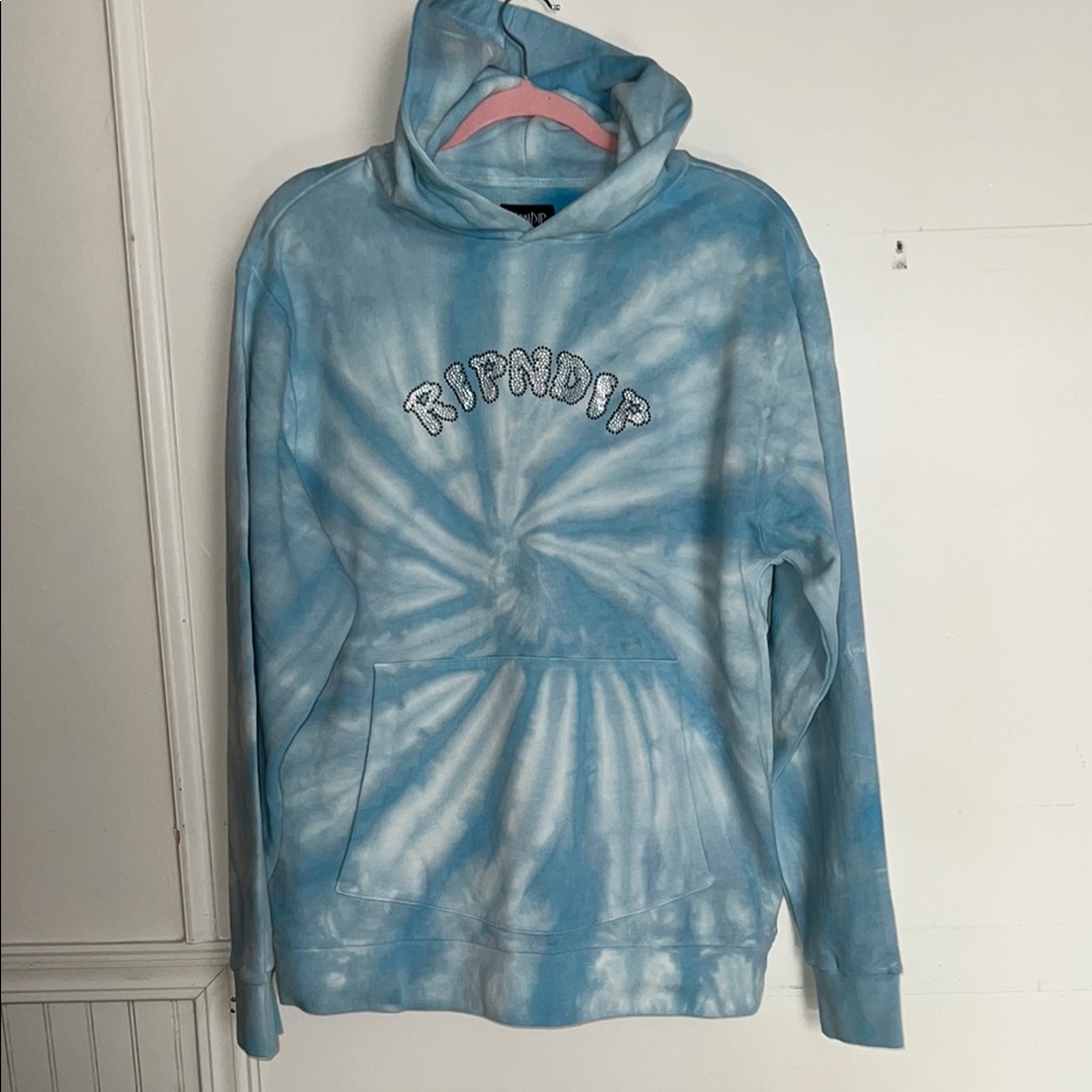 RIPNDIP Blue Tie-Dye Men's Hoodie